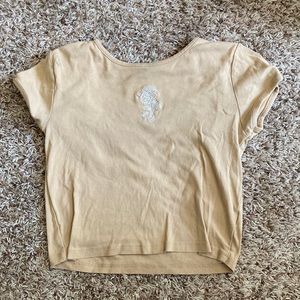 Social scene shirt sleeve cropped shirt